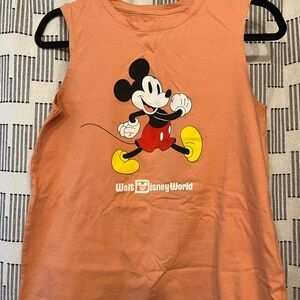 Disney Orange Mickey Mouse Tank Top